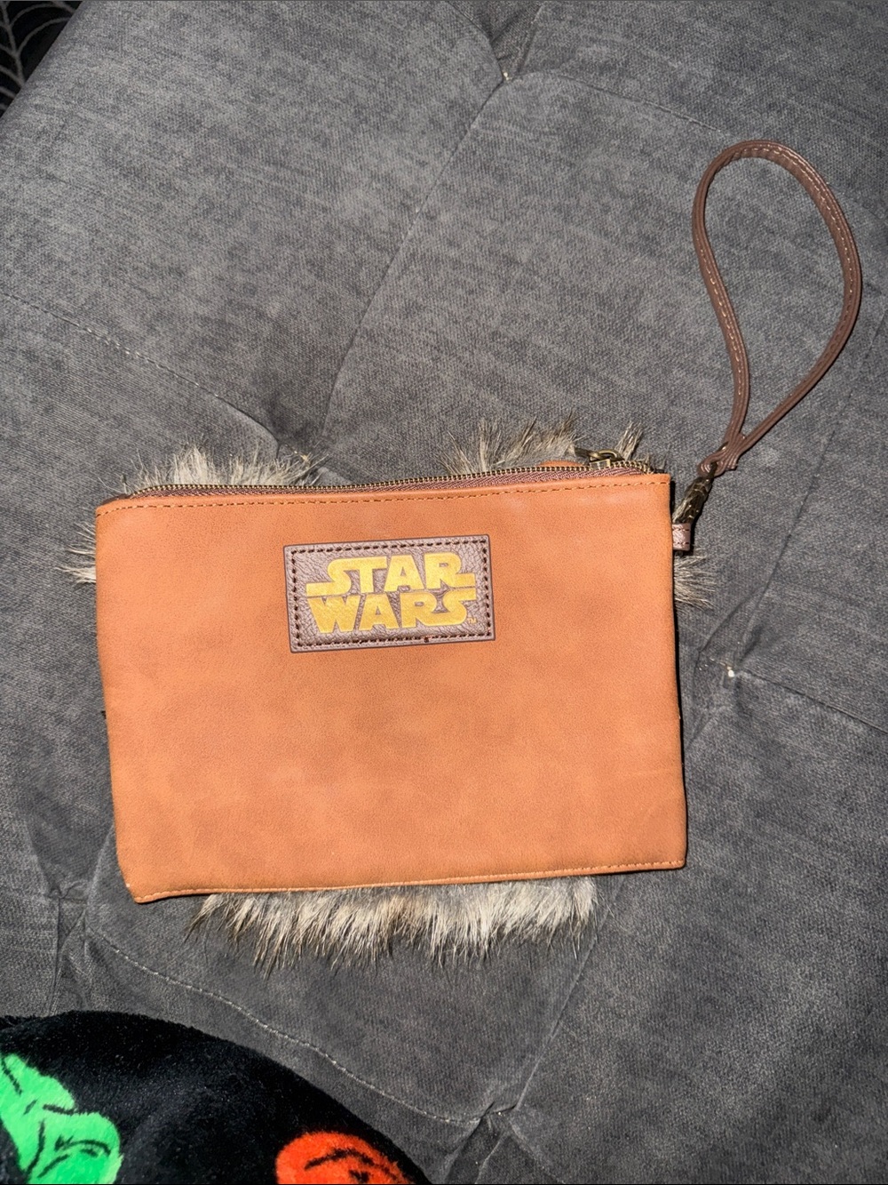 Loungefly Star Wars Ewok Cosplay wristlet fuzzy faux-fur - Picture 2 of 5